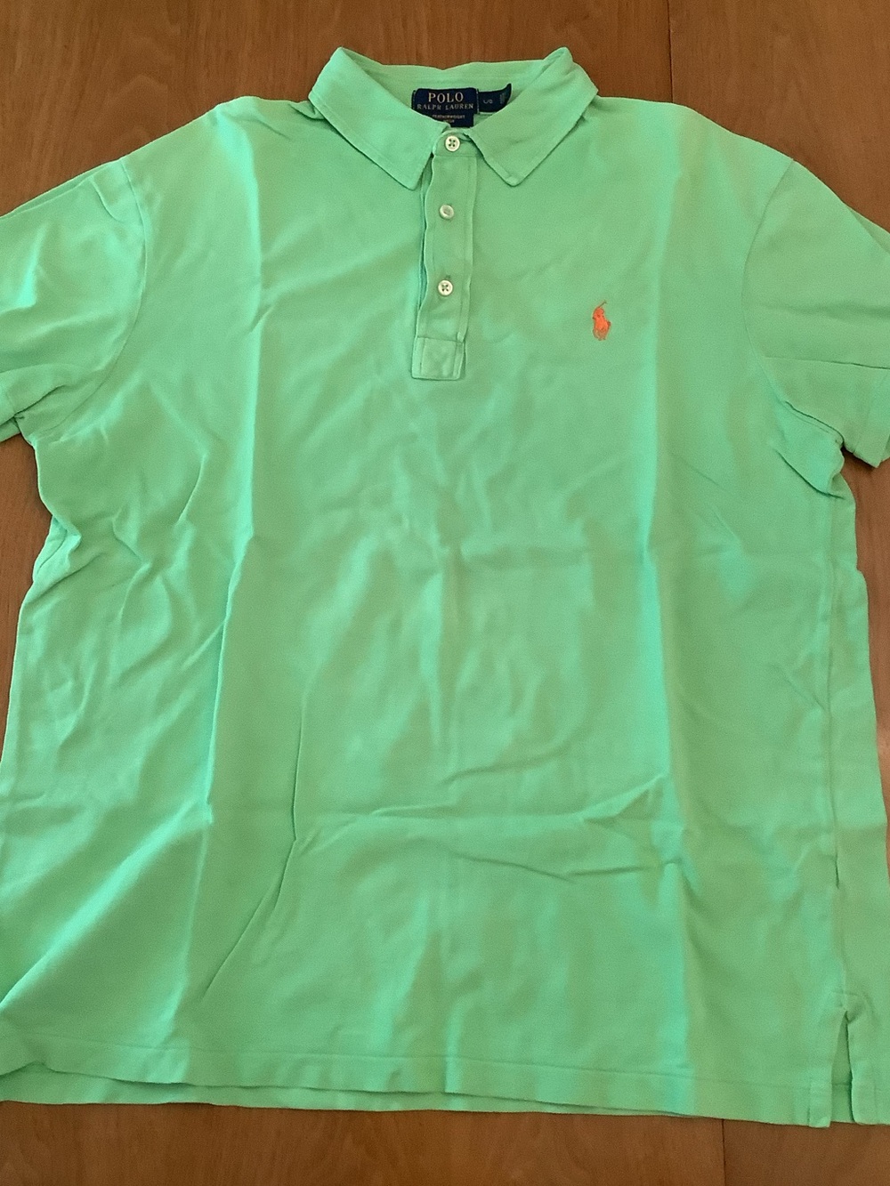 Polo by Ralph Lauren Men's Mint Green Cotton Polo Shirt
